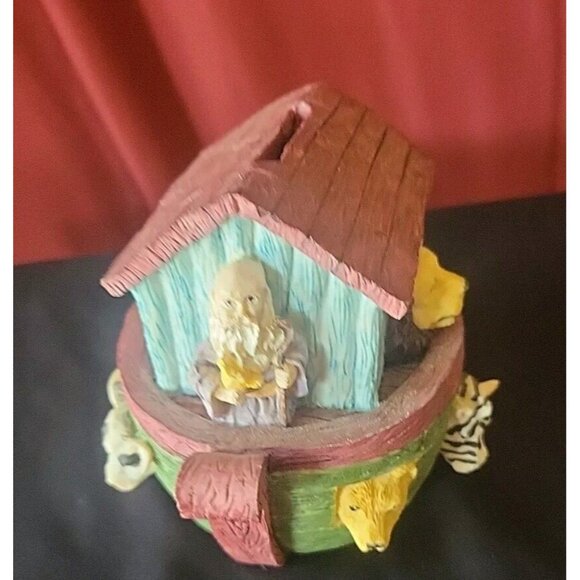 Vintage Noah's Ark Piggy Coin Bank Granny Core Grandchild Gift Religiious - Picture 3 of 8